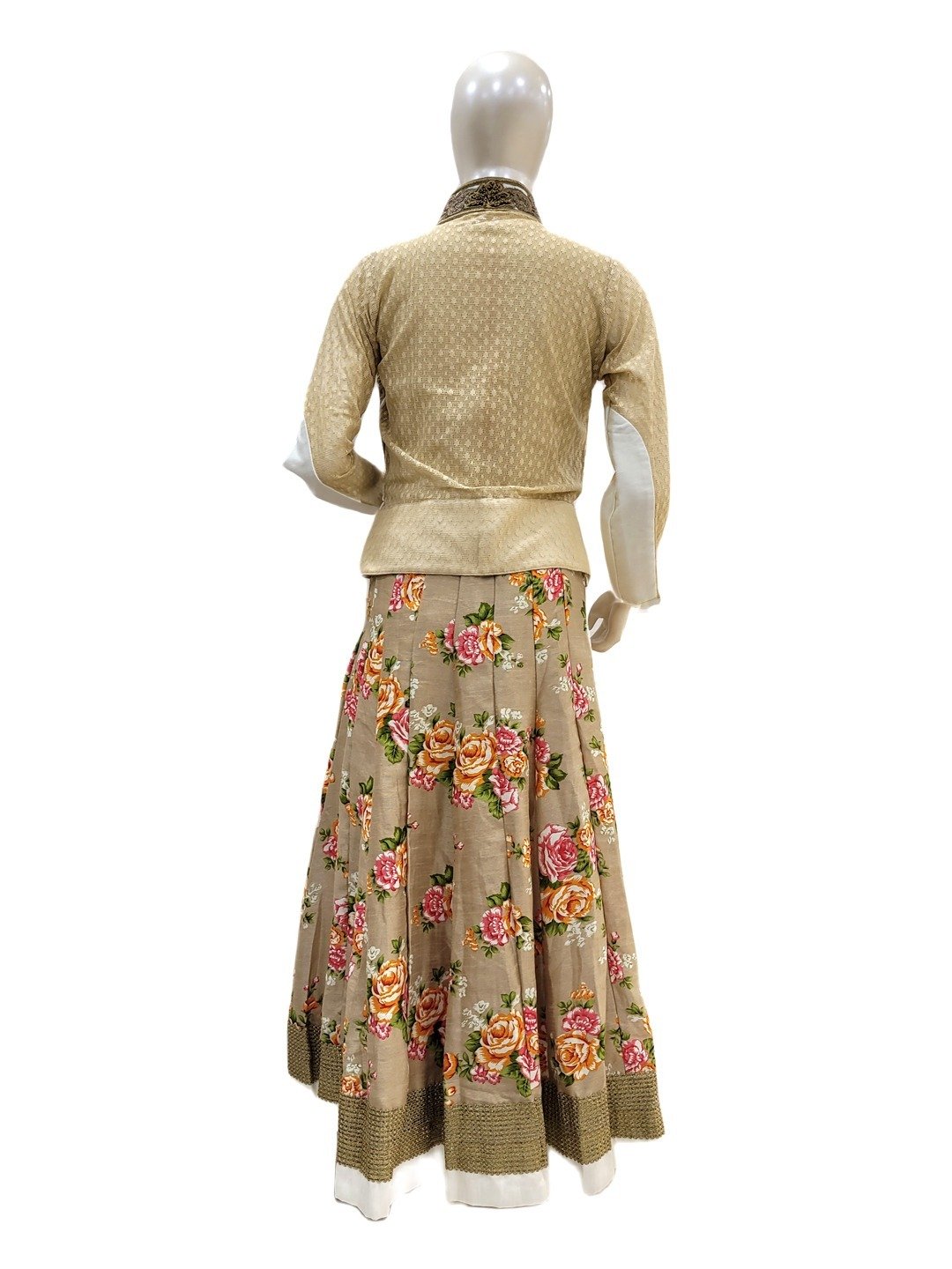 DESIGNER BEIGE FLORAL INDOWESTERN