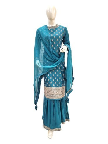 BLUE GHARARA SUIT