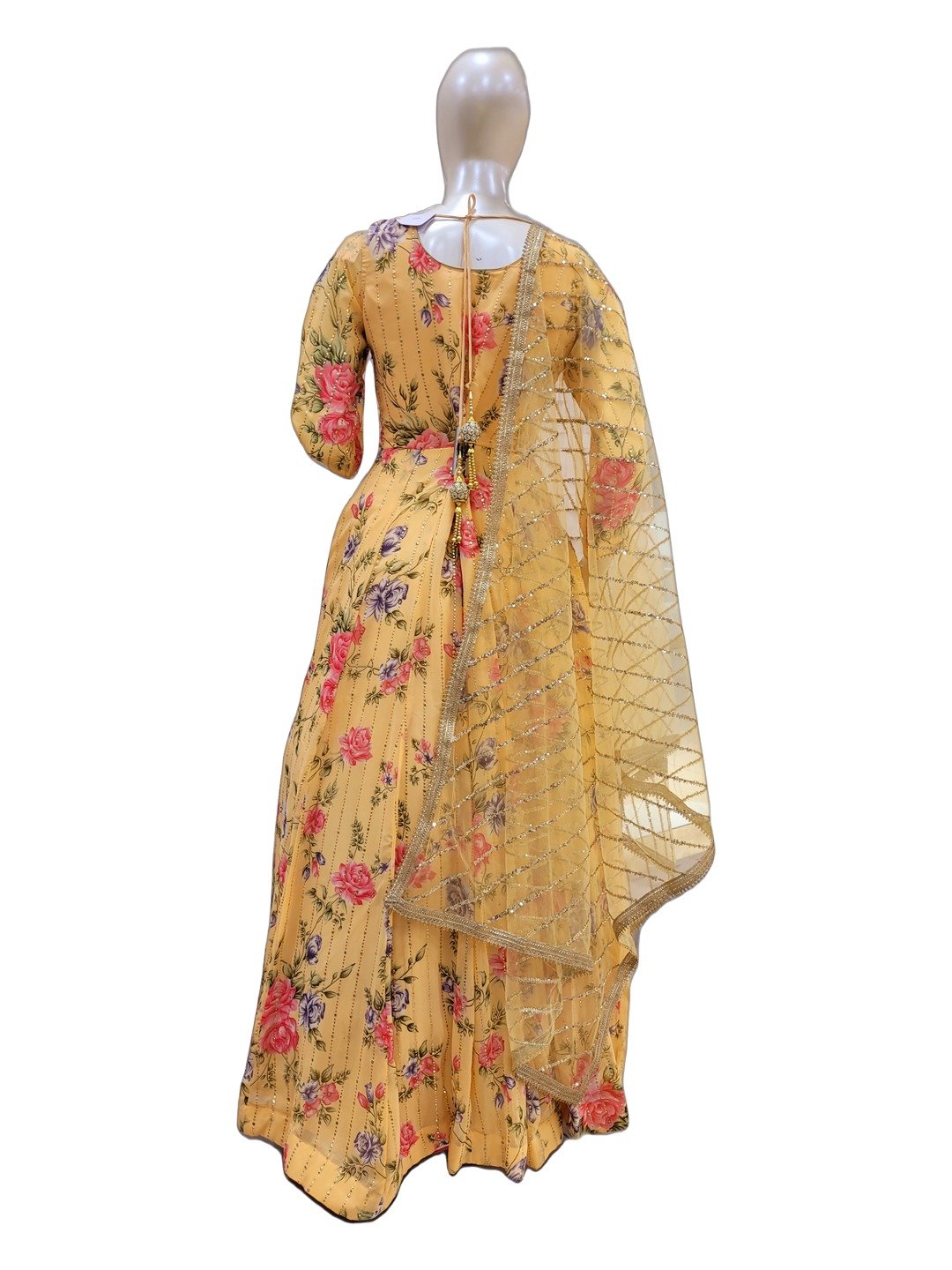 LIGHT PEACH FLORAL SUIT