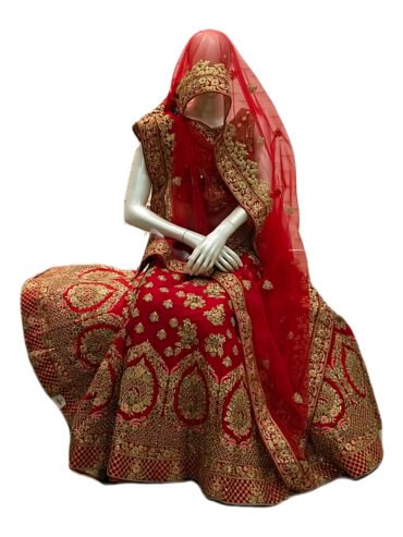 MESMERIZING RED BRIDAL LEHENGA