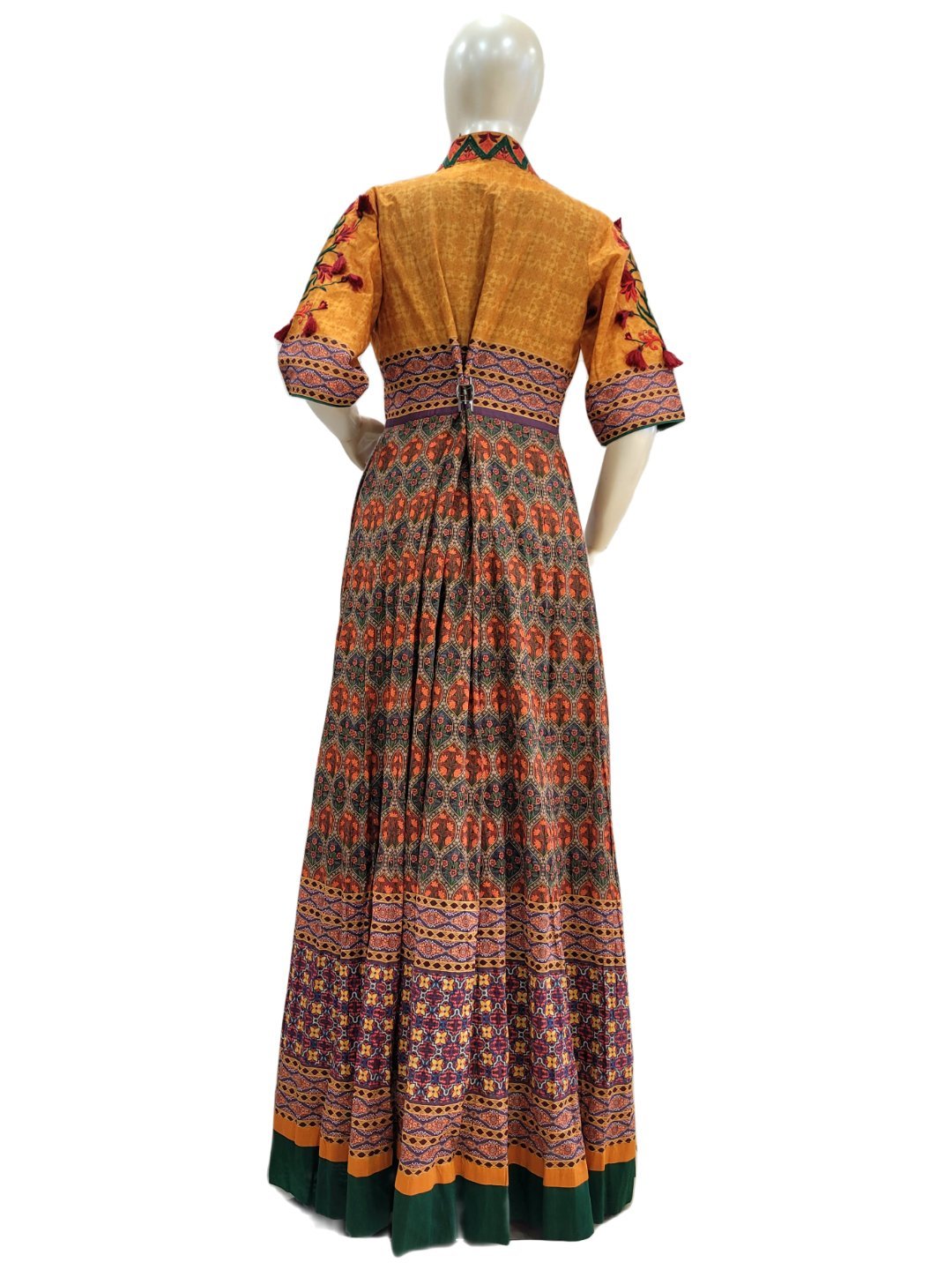 STYLISH PRINTED DOUBLE LAYER GOWN