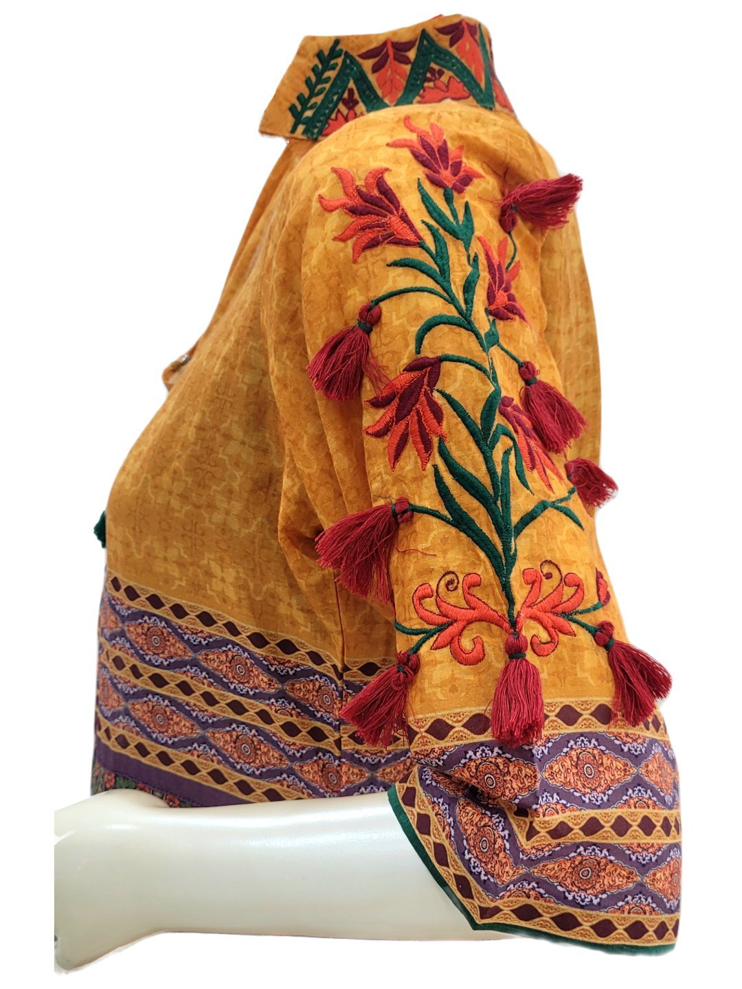 STYLISH PRINTED DOUBLE LAYER GOWN